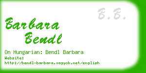 barbara bendl business card